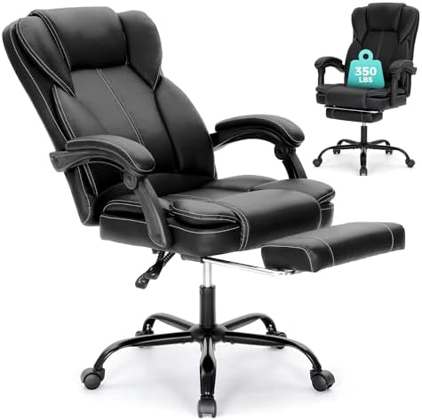 ALPHA HOME Ergonomic Office Chair with footrest, Big and Tall Exe...