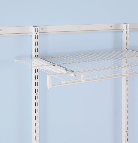 Rubbermaid Fasttrack Multi-Purpose Closet Shelving Kit, White, Adjustable, Pantry Storage/Organization For Your Clothes/Shoes/Food/Cleaning Supplies #TOP4