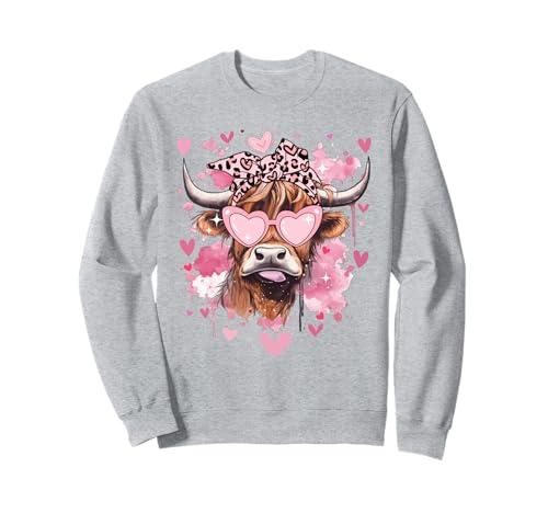 Lustiges Highland Cow Farm Tierliebhaber-Design, niedlicher Kuh-Liebhaber Sweatshirt