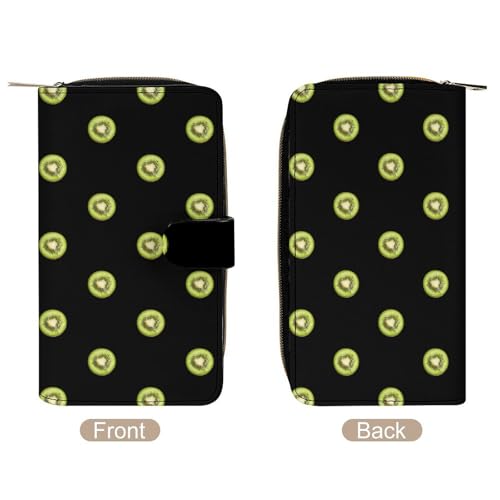 Kiwi Fruit with Heart Printed Wallet RFID Blocking Credit Card Holder Wallet Travel Slim Clutch Gifts for Men Women3