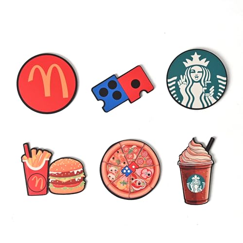 Image of GKD Dine & Delight Wooden Fridge Magnet | Restaurant & Cafe Decor | Food-Themed Refrigerator Magnet for Home, Kitchen, Office & Food Lovers | Pack of 6 Unique Fridge Sticker