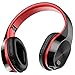 Produktbild ML S HJDY Bluetooth-Over-Ear-Headset,Kabellose Kopfhörer Mit DREI Modi Und 9D-Surround-Sound-Ohrhörer Geeignet Für Die Arbeit,Black red