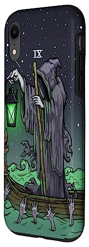 Iphone Xr The Hermit Tarot Card Grim Reaper Gothic Horror Halloween Case #TOP1