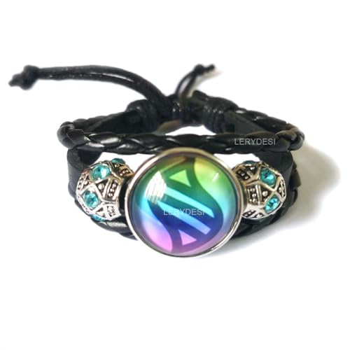 LERYDESI Mega stone jewelry custom picture gift Black dark brown braided leather customized art pendant Unique Friendship Jewelry Unisex