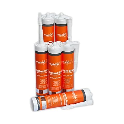 A la Maison Instant Grab - Ceiling Tile, Wall Panel & Crown Molding Adhesive - High-Strength, Water-Resistant Glue for Indoor/Outdoor Use - Easy-Apply, Quick-Bond Formula (6-Pack) Cover