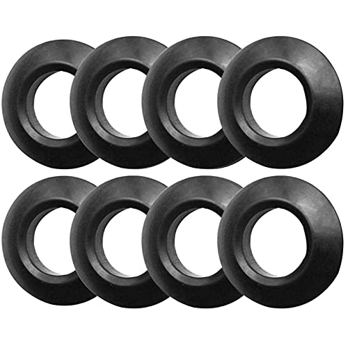 Mantouxixi 8Pcs Kayak Paddle Drip Rings, Rubber Canoe Paddle Drip Ring, Universal for Kayak Canoe Rafting Paddle Shaft 30mm Diameter, Keep Hand Dry, Paddle Accessories Replacement - Black