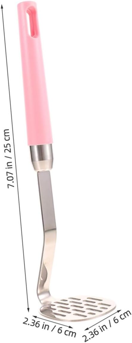 COLLBATH 2pcs Essential Kitchen Tool Potato Masher for Mashing Potatoes Vegetables Fruits Stainless Steel Mashed Press
