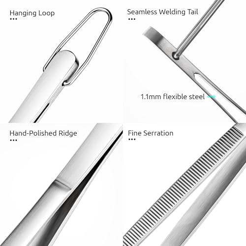 Image of U-Taste Kitchen Cooking Tweezer, 18 /8 Stainless Steel Tong, 8in /Pointed Tip