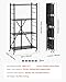 VEVOR 4-Tier Foldable Storage Shelf, 28W x 13D x 54H Inch Folding Metal Rack Shelving Unit, No Assembly Organizer Shelf with 5 Wheels & 4 Hooks for Pantry, Kitchen, Garage, Basement, Black