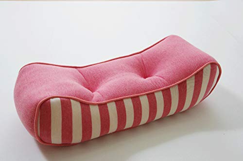 イケヒコ クッション 低反発 使用 腰当て マイクロファイバー 無地 ピンク 約42×20cm 9294079