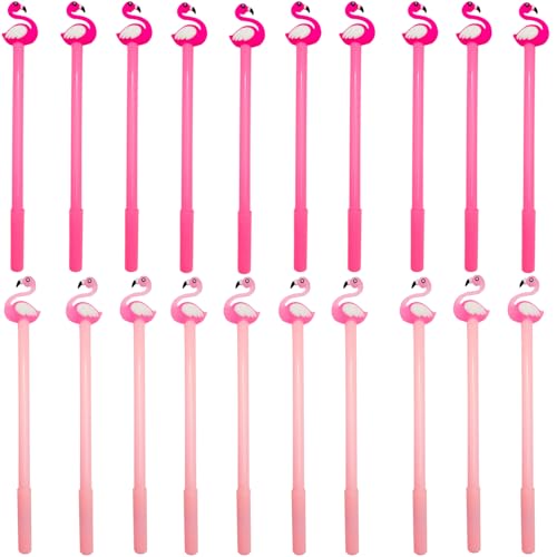 Bolígrafos Gel Negro Flamingo Kawaii 0.5 mm Pack 20