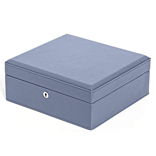 Preisvergleich Produktbild 8-Fach Uhrenbox aus PU-Leder, Elegantes Uhrengehäuse mit Schlüsseluhrenhalter mit abnehmbaren Uhrenkissen, Uhrendisplay mit Samtfutter, Aufbewahrung mit Metallverschluss
