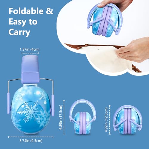 Image of ProCase Kids Noise Cancelling Headphones Ear Hearing Protection, Snowflake