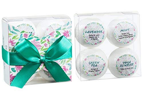 Ultimate Aromatherapy Bath Bombs Set – Lavish Spa Experience with Lavender, Mint, Yoga Sunrise, Green Tea Scents Luxury Bath & Body Fizzies for Relaxation