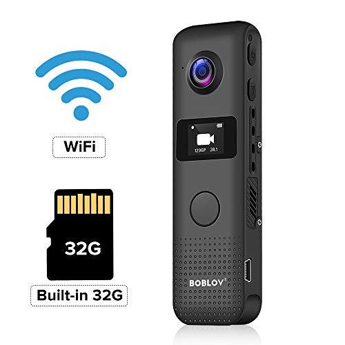 BOBLOV C18 1296P Mini Camera Body Worn Camera Support WiFi Built-in 32G