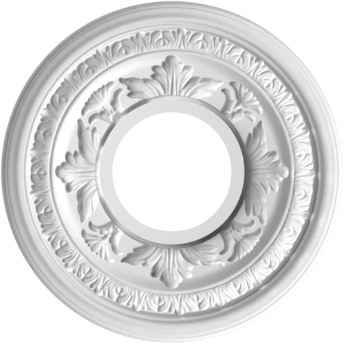 Image of Ekena Millwork 10 inchOD x 3 1 /2 inchID x 3 /4 inchP Baltimore Thermoformed PVC Ceiling Medallion (Fits Canopies up to 4 1 /4 inch), Bright Coat Dark Bronze