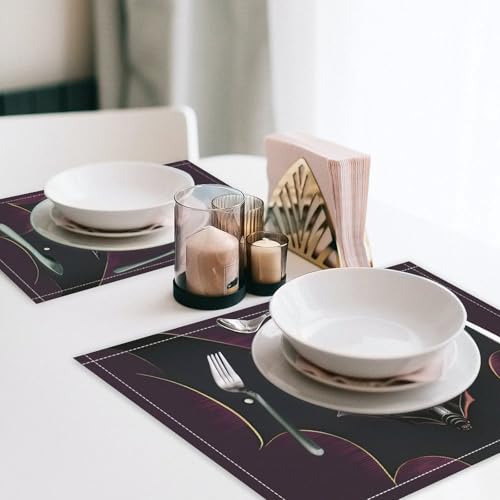 Sets de table antidérapants en lin pour protéger la table des assiettes chaudes - 6