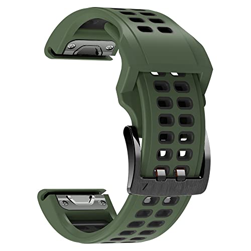 26 22MM Silicone Quick Release Watchband Strap For Fenix 7X 7 6X 6 Pro Watch for Garmin Fenix 5X 5 Plus Watch Easyfit Wrist Band (H,22mm Fenix 5 5plus)