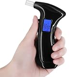 SMLZ Portable Alcohol Tester with LCD Display Upgraded Breathalyzer Mouthpieces Carrying Case Digital for Home Use with Five Alcohol Tester Plug