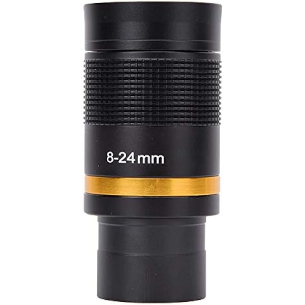 EVTSCAN Najnowszy okular teleskopowy 8-24 mm ciągły zoom w całości metalowy okular teleskopowy z zieloną folią