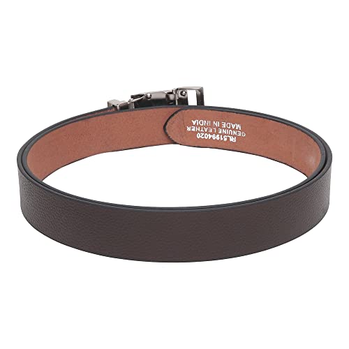 Image of Men's Formal Genuine Leather Auto-lock Adjustable Belt (JAFA-42-BL)