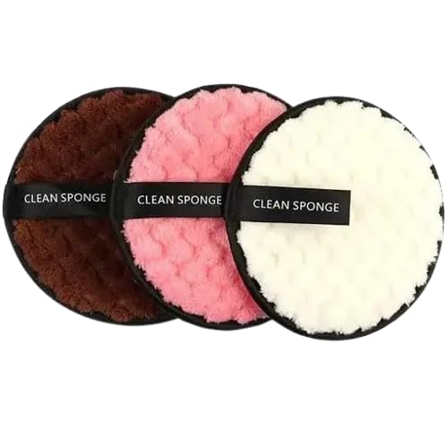 Solxona® Cotton Makeup Remover Pads for Washable Face Clean Sponge Makeup Remover (set of 3 )-image-39