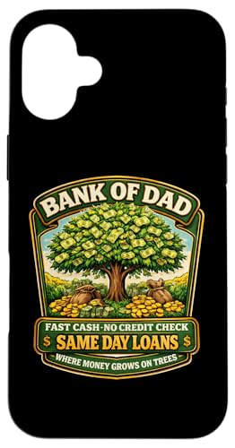 Funny Bank Of Dad Fast Cash No Credit Check ���̓� �W���[�N �X�}�z�P�[�X iPhone 16 Plus �p
