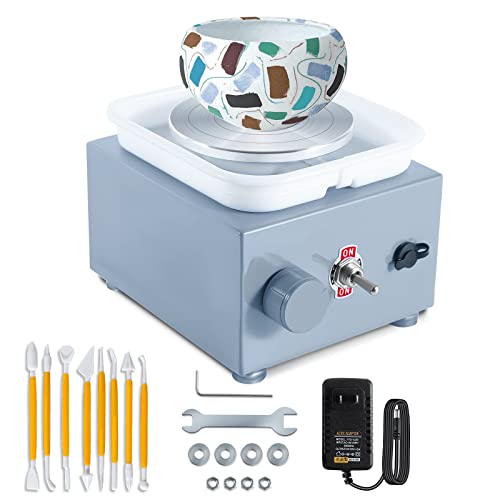 Buy ZXMT Mini Pottery Wheel Machine 110V 30W, Electric Mini Pottery
