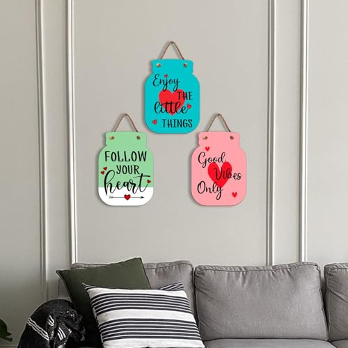 Image of Zesta Wooden Wall Hanging Decorative Items /Hanging Home Wall Decor Items /MDF Decoration Items for Home /Cute Wall Art For Living Room /Home Decor Items Living Room (JAR-05)