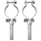RedSnake Marine Oarlock Socket 316 Stainless Steel Heavy Duty Clamp on Shaft Rowlock Oar Lock Side Mount or Yacht Boats Water Rafts Kayaks Dinghy Lifeboat2-Pack (Adjustable Fixture)