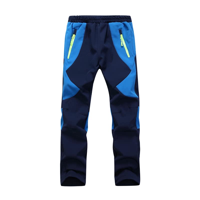 Kids Snow Ski Pants Hiking Boys Girls Outdoor Waterproof Windproof Fleece Warm Insulated Pants