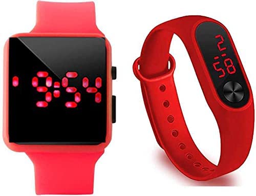 Zest4Kids - Digital Square Dial Watches LED Display and Rectangular Band Boys & Girls (Pack of 2) (B0BVZNPHP3) Amazon Price History, Amazon Price Tracker