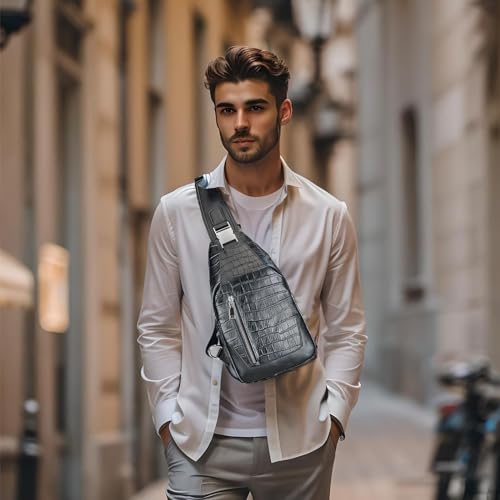 IAGOM Sling Backpack for Men Chest Bag Crossbody Shoulder Bags Travel Bag Purse for Men with Adjustable Strap2
