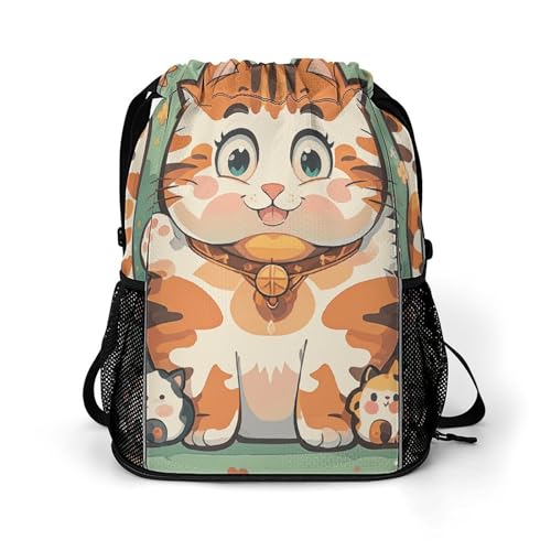 Sac de sport chat dessin animé idéal pour la gym le vélo et les sorties urbaines