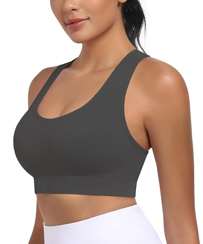 Image of MIRITY Strappy Sports Bra for Women - Padded Seamless Support for Yoga Gym Workout Fitness Pack of 3