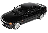 bmw bayer Aus Metall mit Plastikteilen. B-M-W 3er E46 328i Limousine Schwarz 1998-2007 1/18 Welly Modell Auto mit individiuellem Wunschkennzeichen