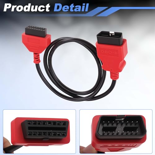 Cable OBD2 macho a hembra ACROPIX de 16 pines y 100 cm para conexion de diagnosis 12V en vehiculos 6