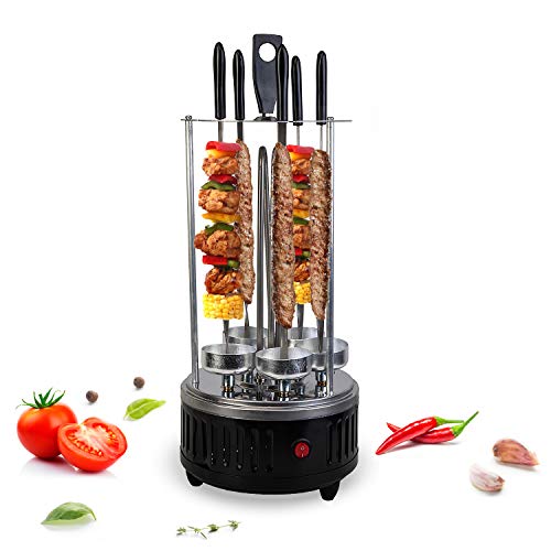 VANGALOO Tischgrill elektrisch - Schaschlik Elektrogrill - Schaschlik- Gyros-, Kebab-, Dönerfleisch-, Dreh-Spießgrill - Elektrischer Dönergrill für Zuhause Cover