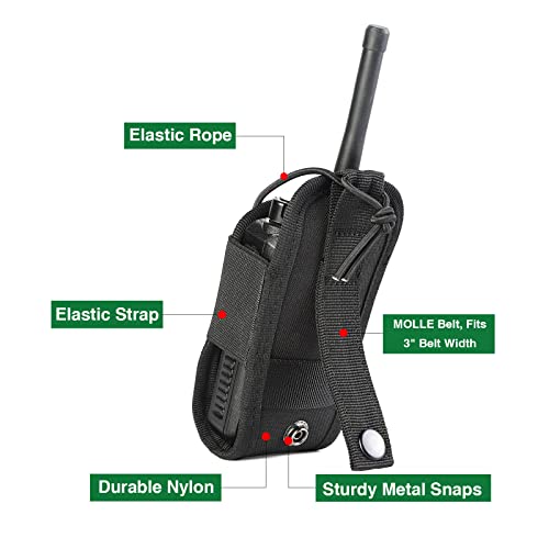 Kyrio Molle Radiohalter Tactical Walkie Talkie Pouch Case für Duty Belt GPS Radio Holster Bag Hunting Intercom Bag Interphone Pouch
