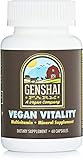 Vegan Vitality (60 Capsules) by Genshai Farm - Multivitamin + Mineral Supplement | Best All Natural Daily Vitamin Plus for Men & Women | Fortifying Blend of Vitamin A, C, D, E, K, Iron, Calcium & More