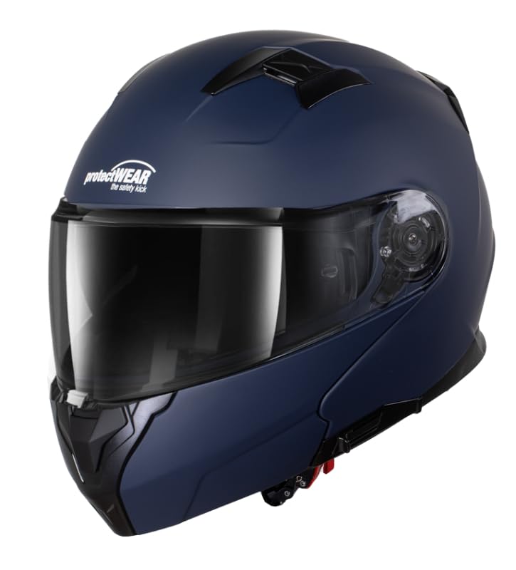 Protectwear Motorradhelm Klapphelm 928 Blau Matt (XXL (63 cm))