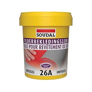 Soudal Vloerbekledingslijm 26A voor zachte vloerbedekking zoals vinyl, textiel, PVC linoleum emmer 1kg