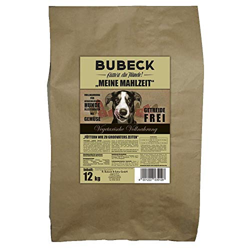 BUBECK | getreidefreies Trockenfutter | Verschiedene Sorten | Premium Trockenfutter für ausgewachsene Hunde Aller Rassen (Vegetarisch, 12 Kg)