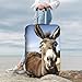 QSMBNET Travel Luggage Cover Funny Donkey Spandex Suitcase Protector Washable Baggage Covers Fashion Elastic Scratch-Resistant Luggage Cover Protector Fits 18-32 Inch Luggage