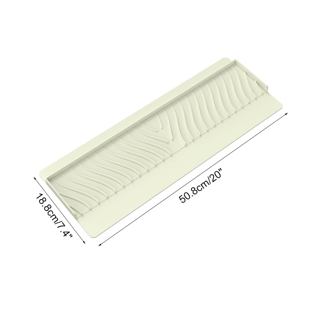DONGKER Protector de Silicona para Bordes de Fregadero, protección contra Salpicaduras con Ventosa, desagüe bajo encimera Inclinado para fregaderos de Cocina