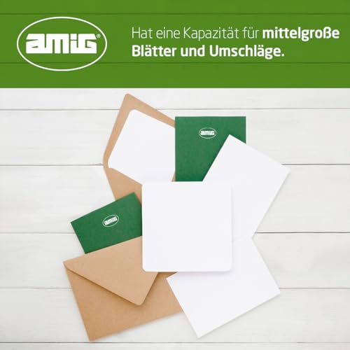 Amig – Briefkasten für den Innenbereich | zum Anbringen an Wänden, Wänden oder Türen | Stahl | Schwarz | 40x36x10 cm | Öffnung: 5 x 31,5 cm