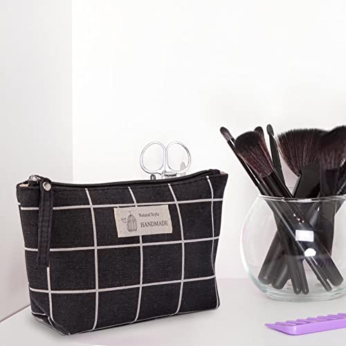 Canvas Cosmetic Bag with Zipper | Multi-Function Cosmetic Bags Storage Case with Zipper | Multi-Func