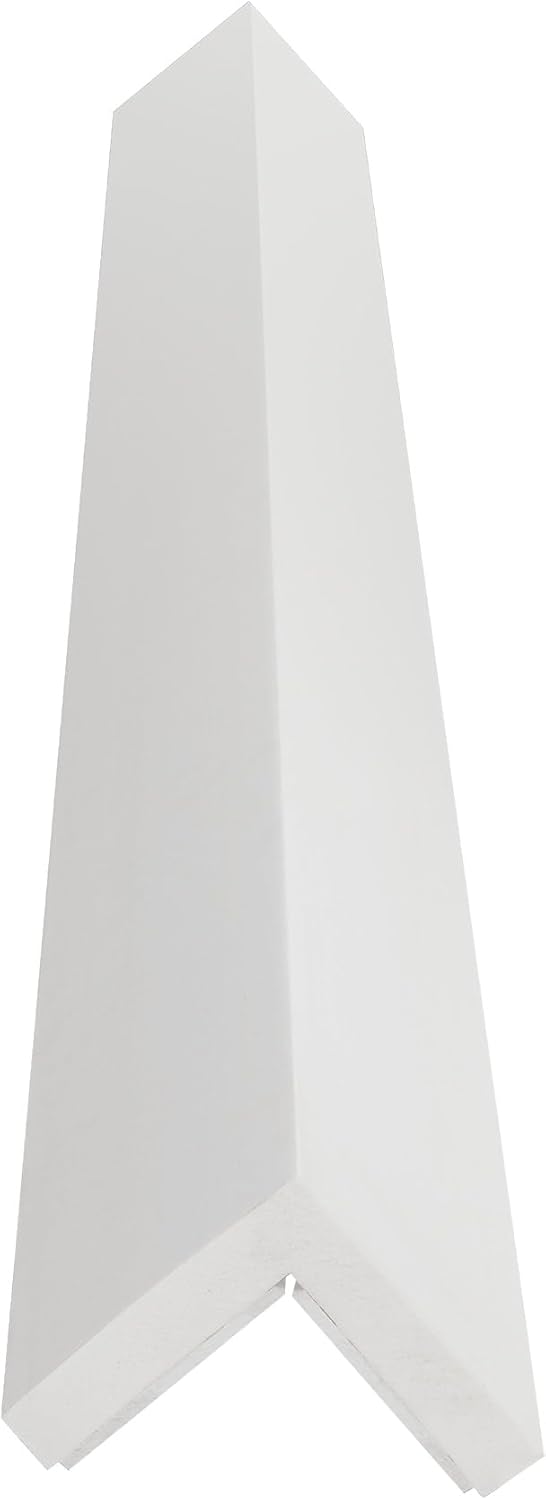 Outwater White 2" X 2" Styrene Angle with Adhesive on Both Sides, 4FT, Wall Edge Protector