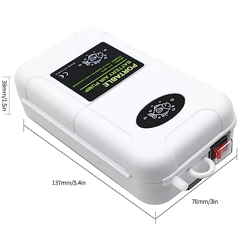 Image of 100 GPH Portable Battery Air Pump for Fishing Trips, Aquarium Air Pump with Air Stones, Outdoor & Outdoor use