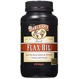 Barlean's Fresh Flaxseed Oil Softgels from Cold Pressed Flax Seeds - 1650mg ALA Omega 3 Fatty Acids for Improving Heart Health - Non GMO, Gluten Free - 250 Softgels